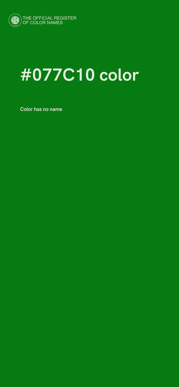 #077C10 color image
