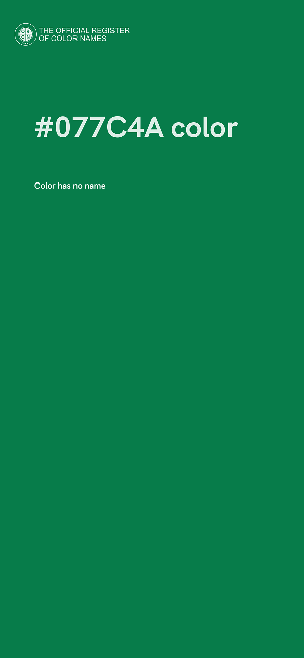 #077C4A color image