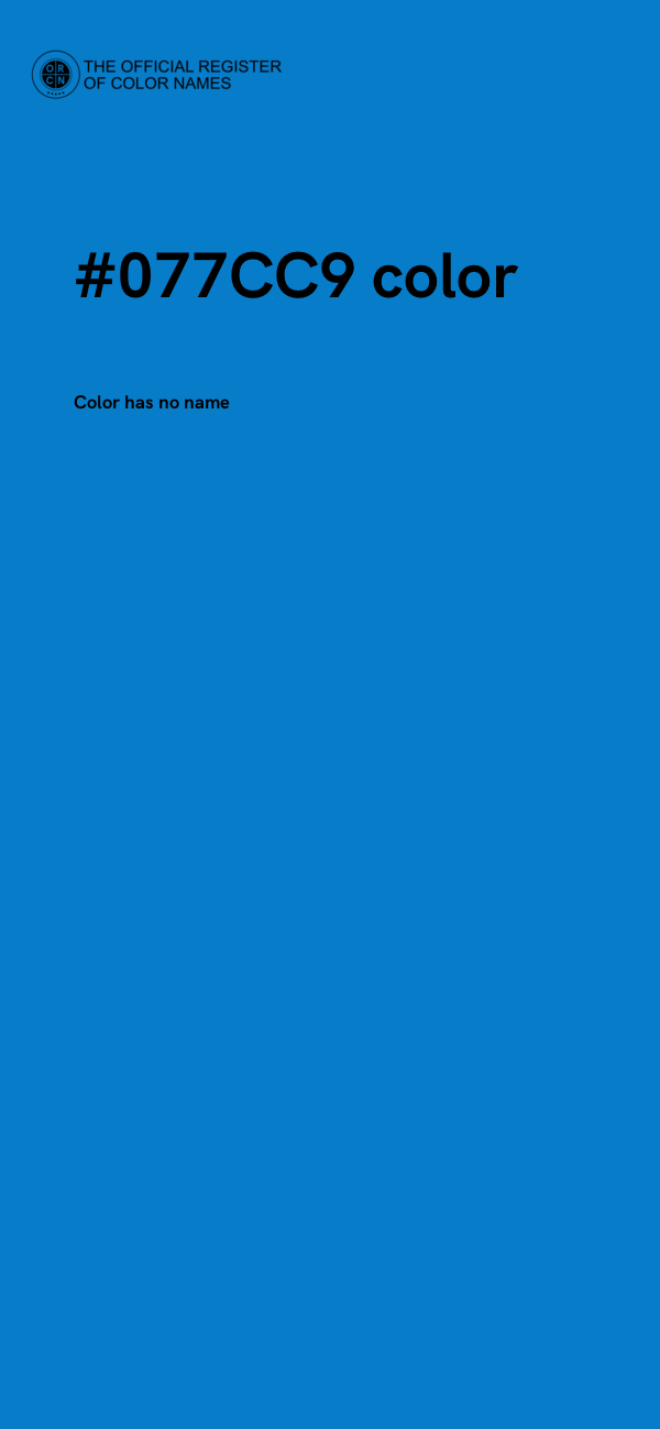 #077CC9 color image