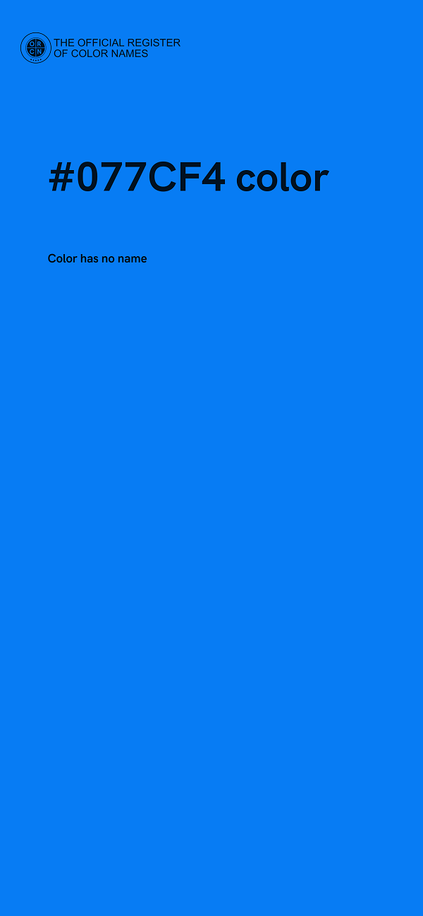 #077CF4 color image