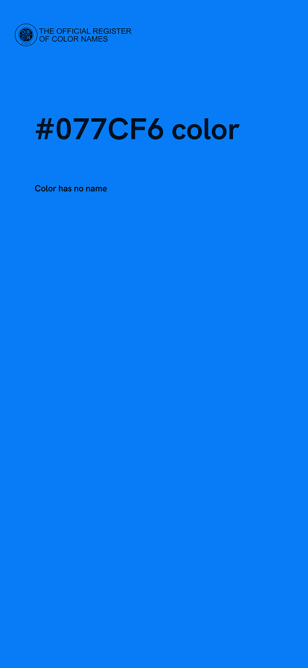 #077CF6 color image