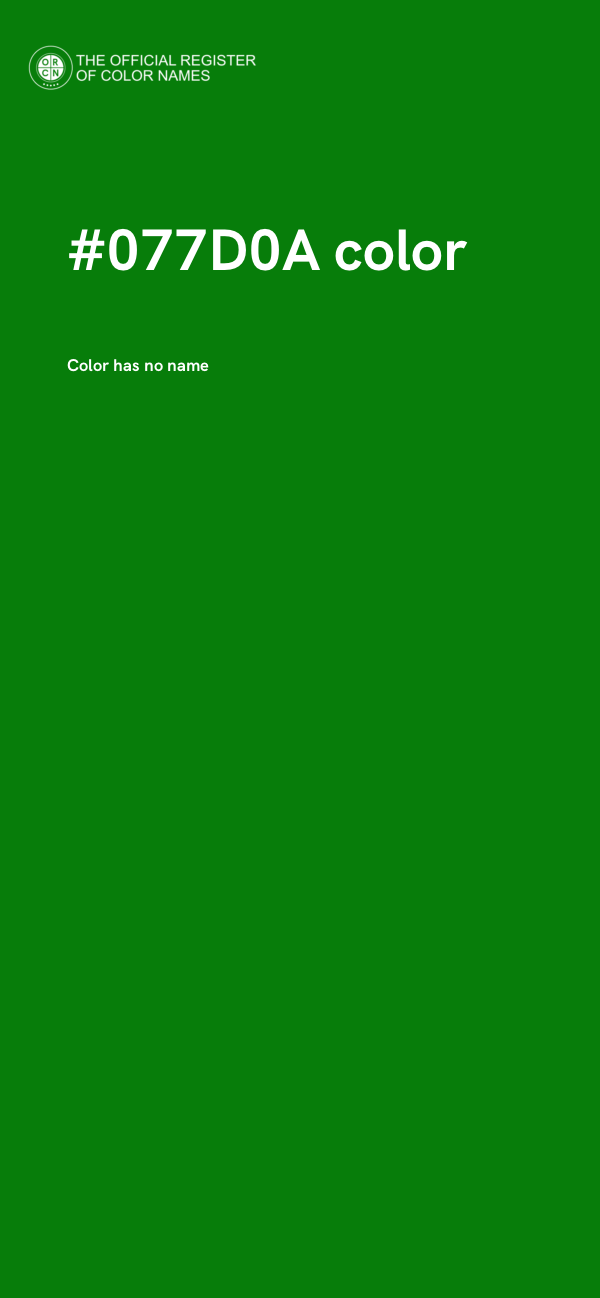 #077D0A color image