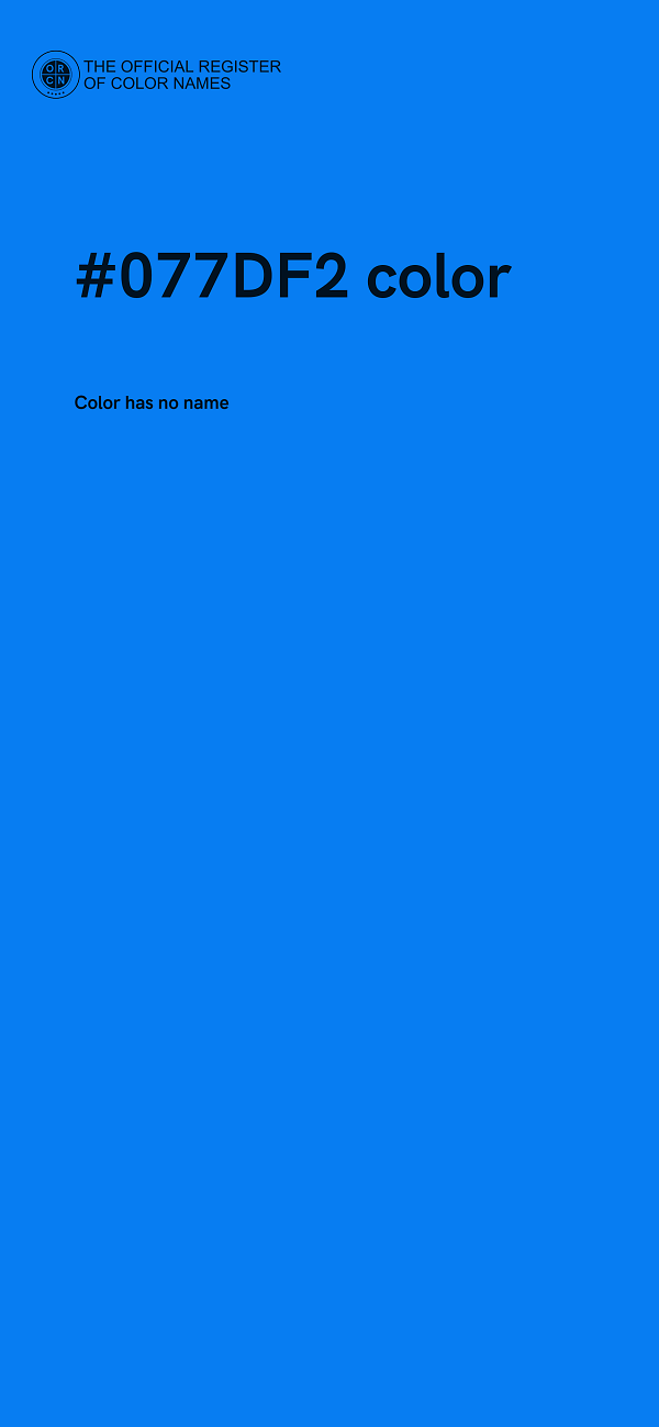 #077DF2 color image