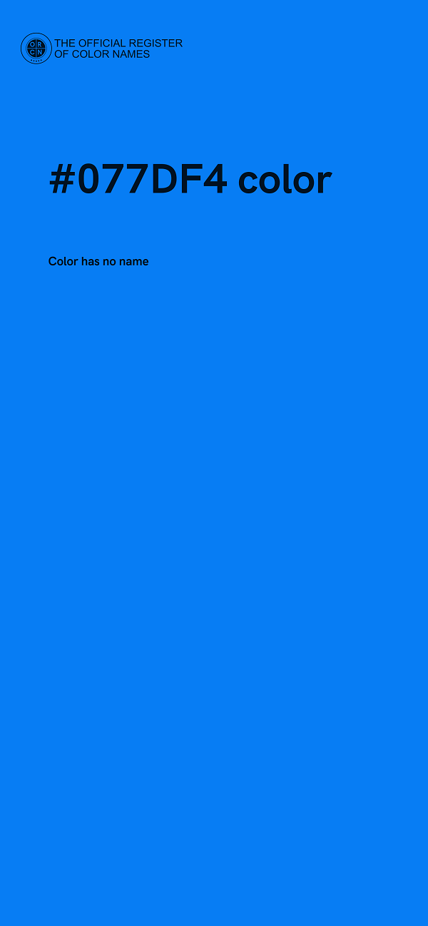 #077DF4 color image