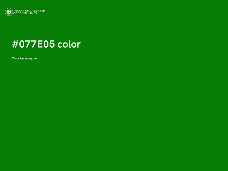 #077E05 color image
