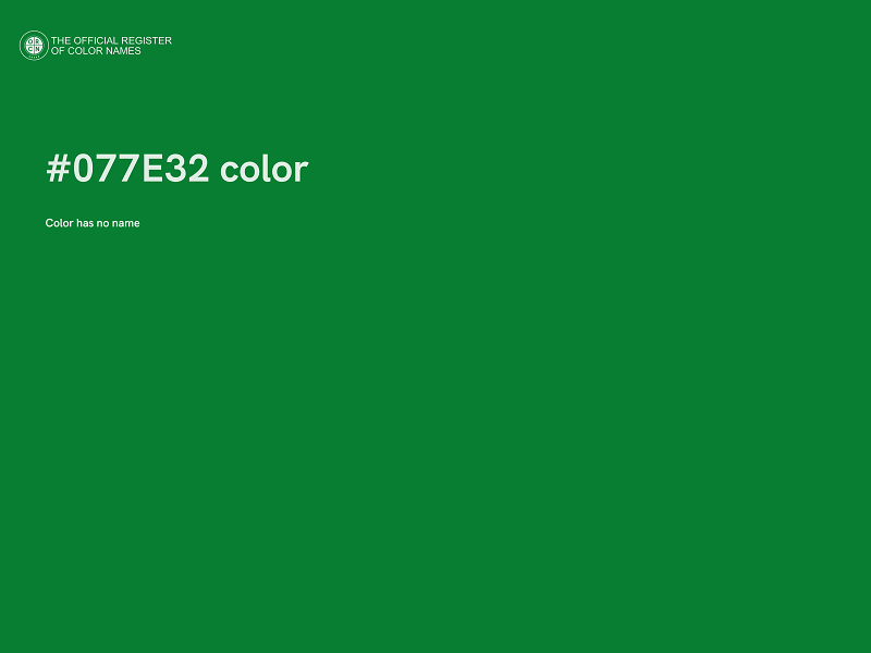 #077E32 color image