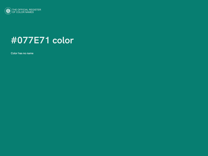 #077E71 color image