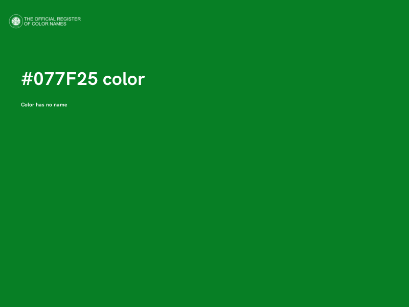 #077F25 color image
