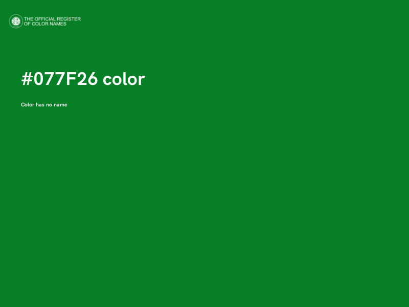 #077F26 color image