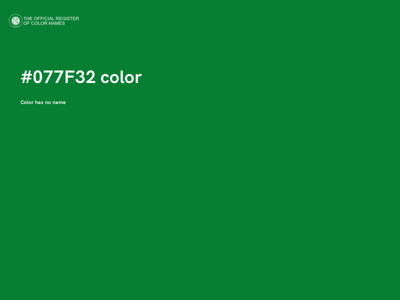 #077F32 color image