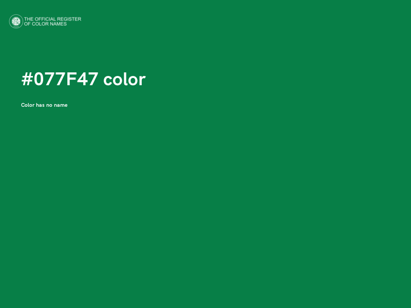 #077F47 color image