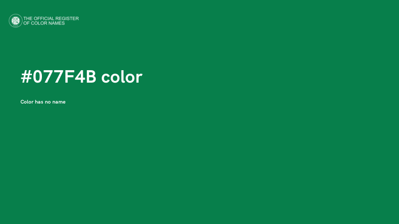 #077F4B color image