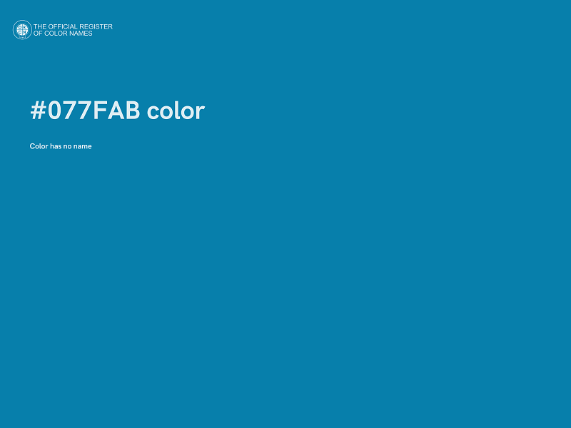 #077FAB color image