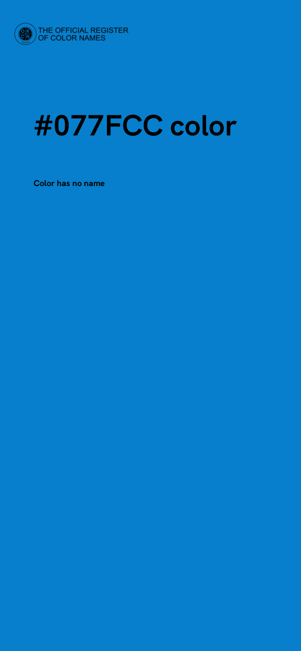 #077FCC color image