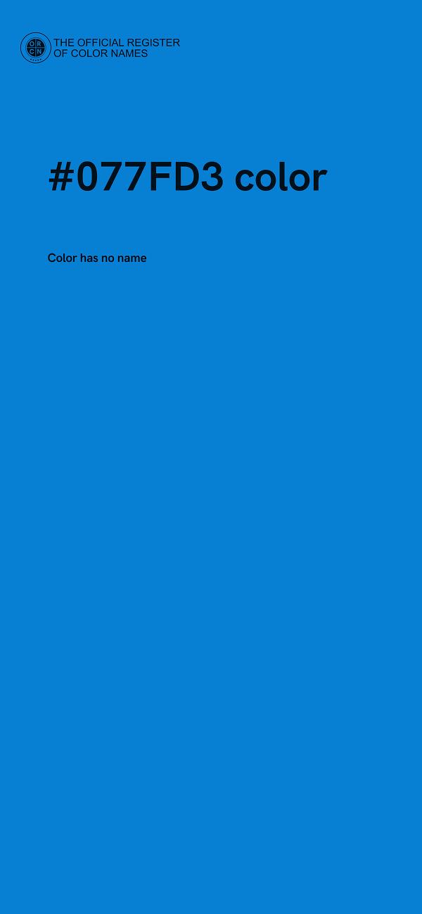 #077FD3 color image
