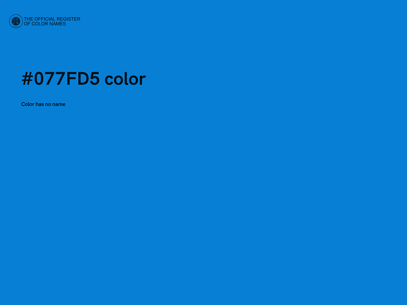 #077FD5 color image