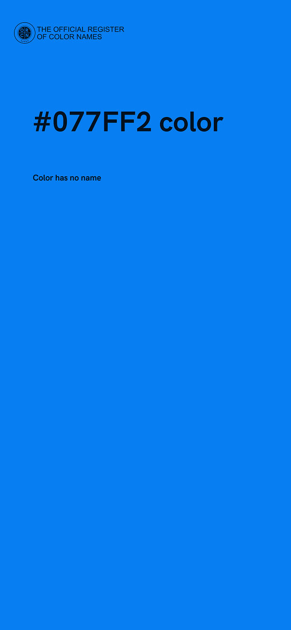 #077FF2 color image