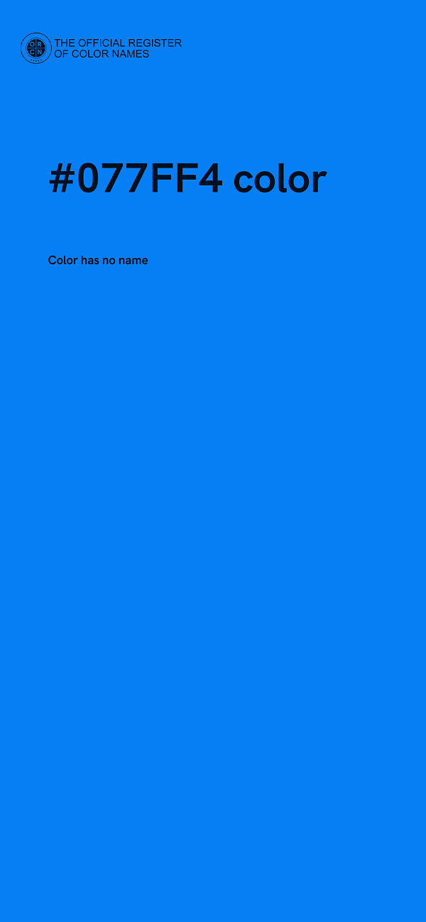 #077FF4 color image