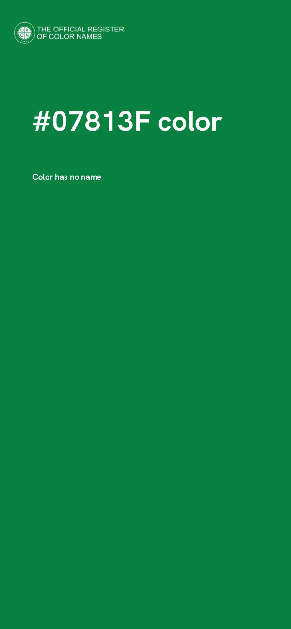 #07813F color image