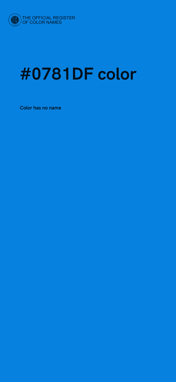 #0781DF color image