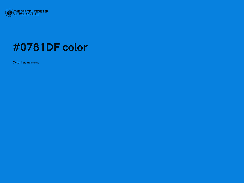 #0781DF color image