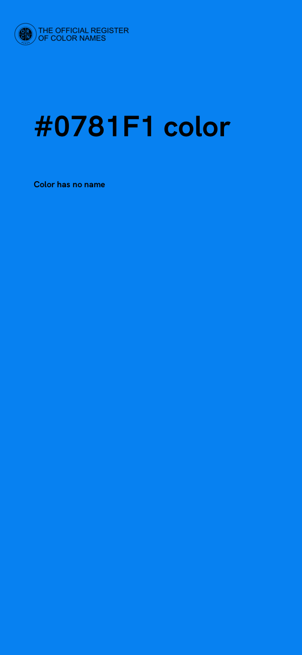 #0781F1 color image