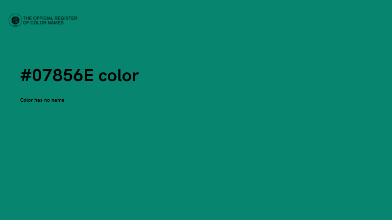 #07856E color image
