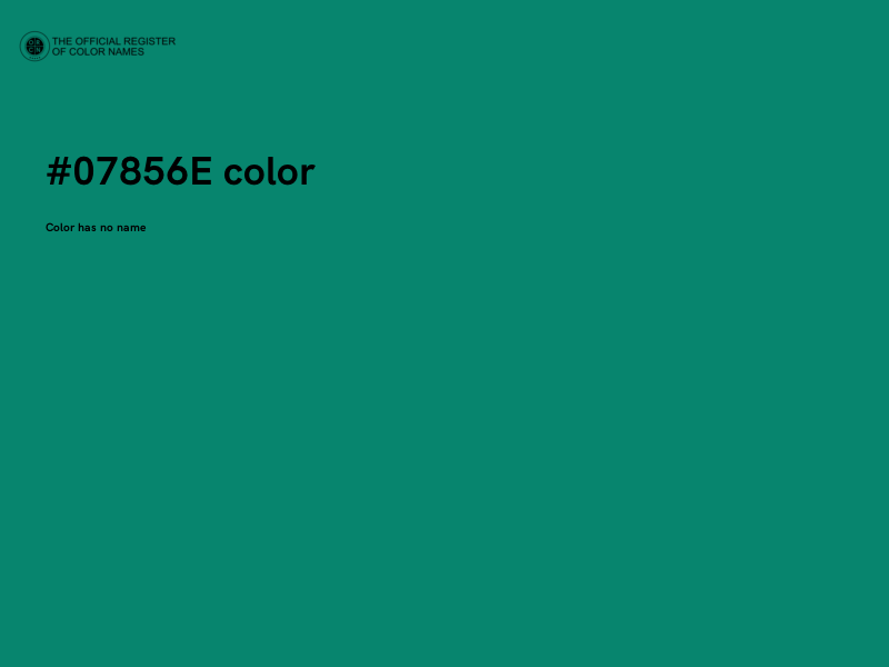 #07856E color image