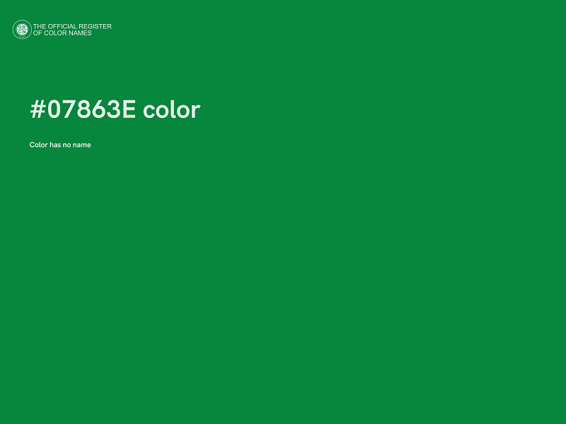 #07863E color image