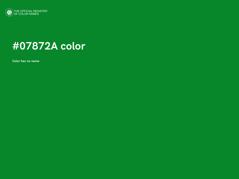 #07872A color image