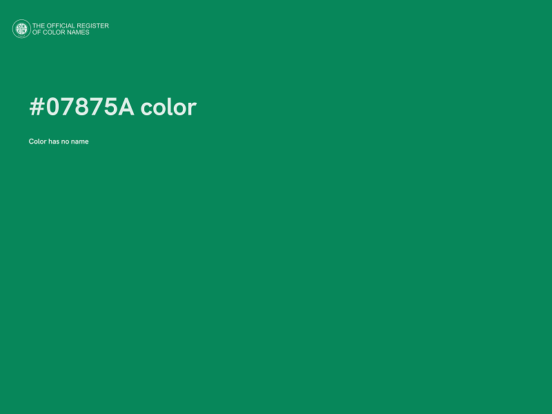 #07875A color image
