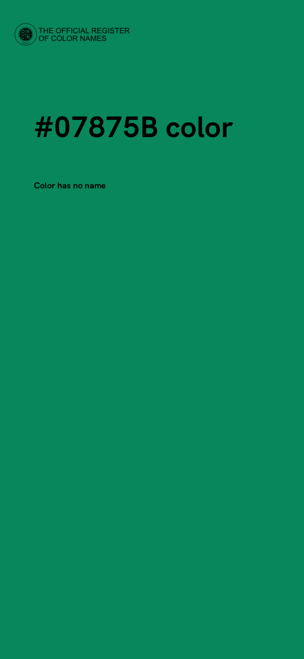 #07875B color image