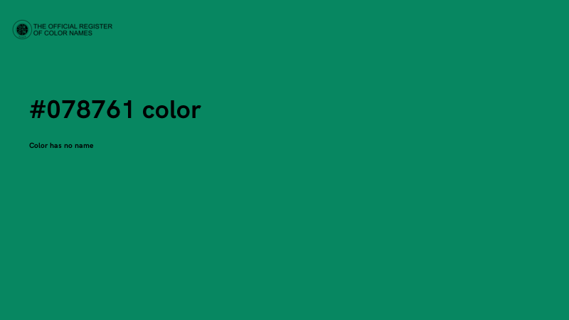 #078761 color image