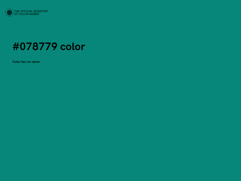 #078779 color image