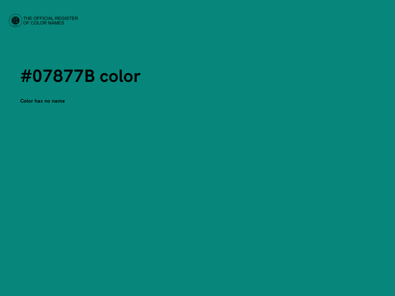 #07877B color image