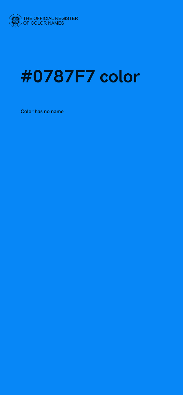 #0787F7 color image