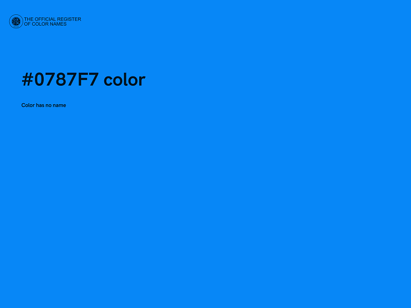 #0787F7 color image