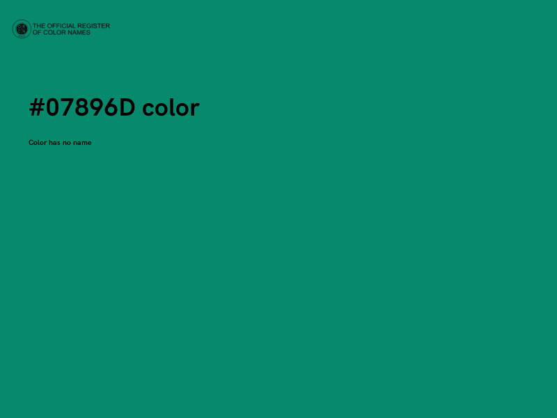 #07896D color image