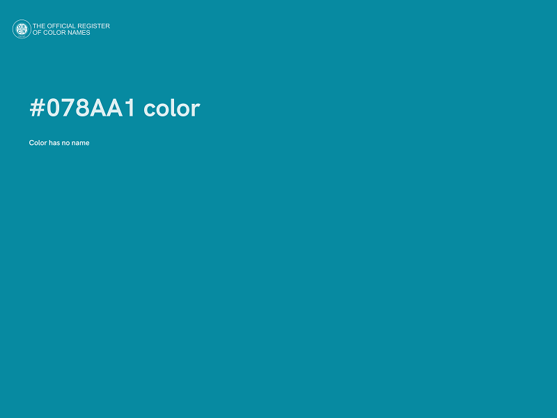 #078AA1 color image