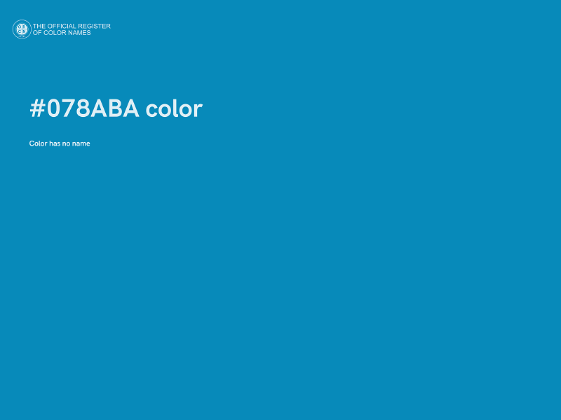 #078ABA color image