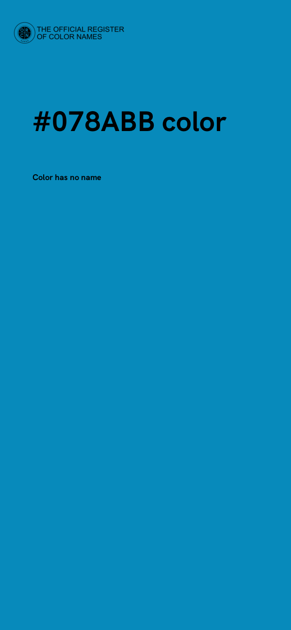 #078ABB color image
