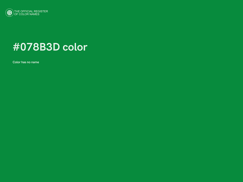 #078B3D color image