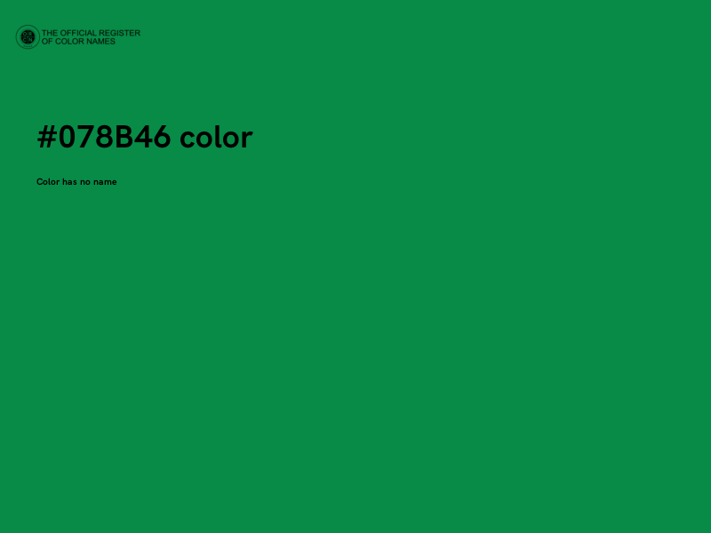#078B46 color image