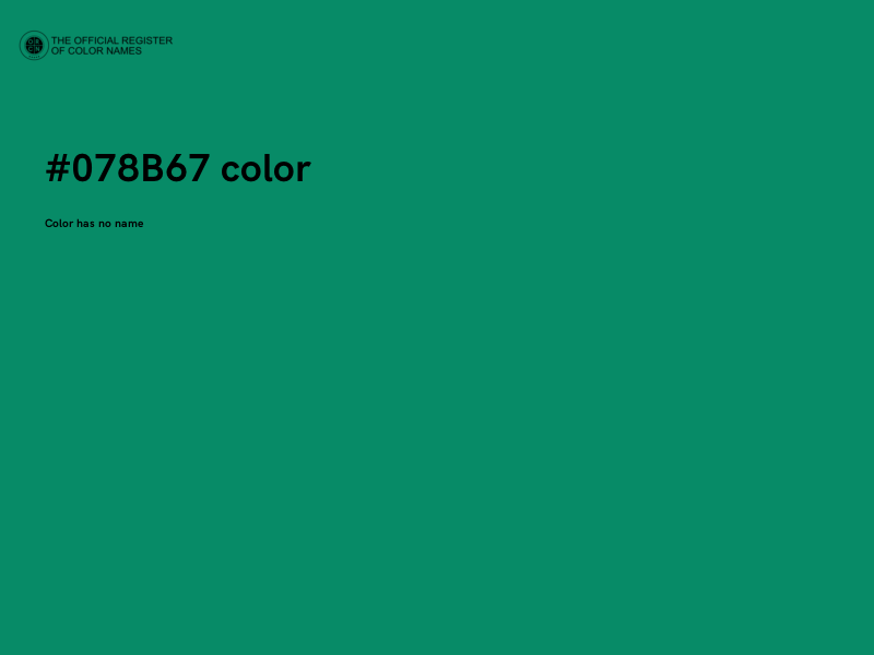 #078B67 color image