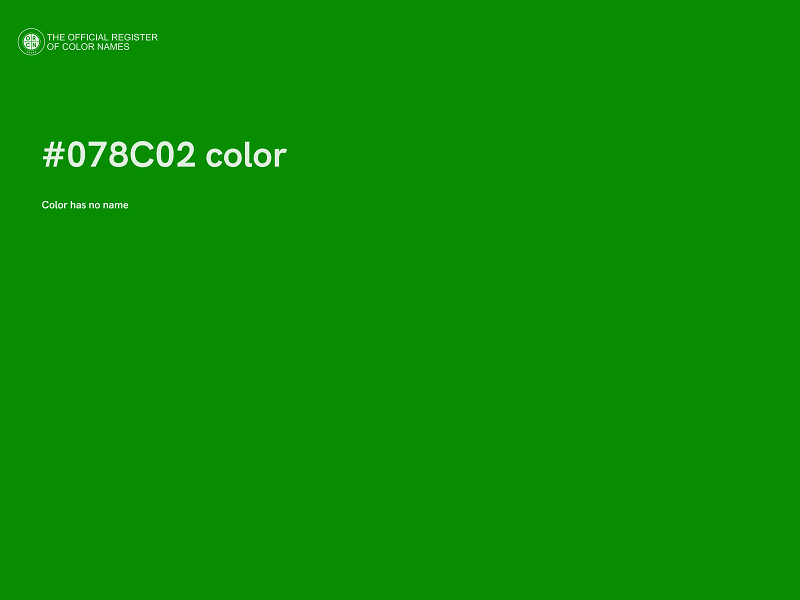 #078C02 color image