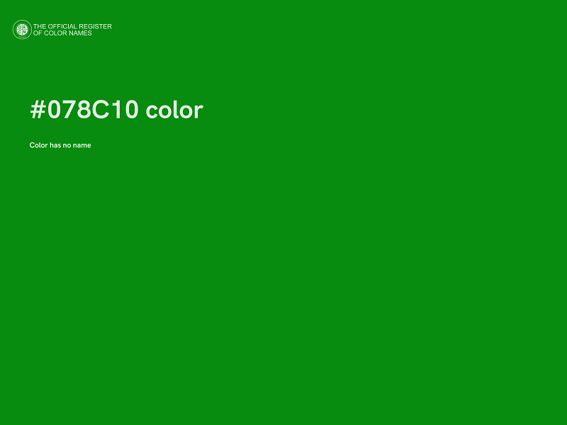 #078C10 color image