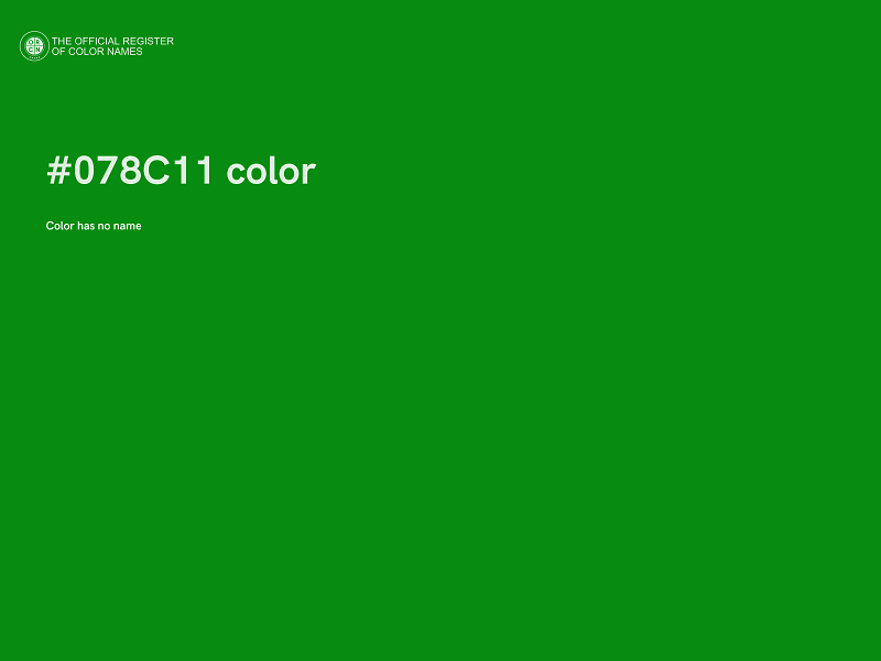 #078C11 color image