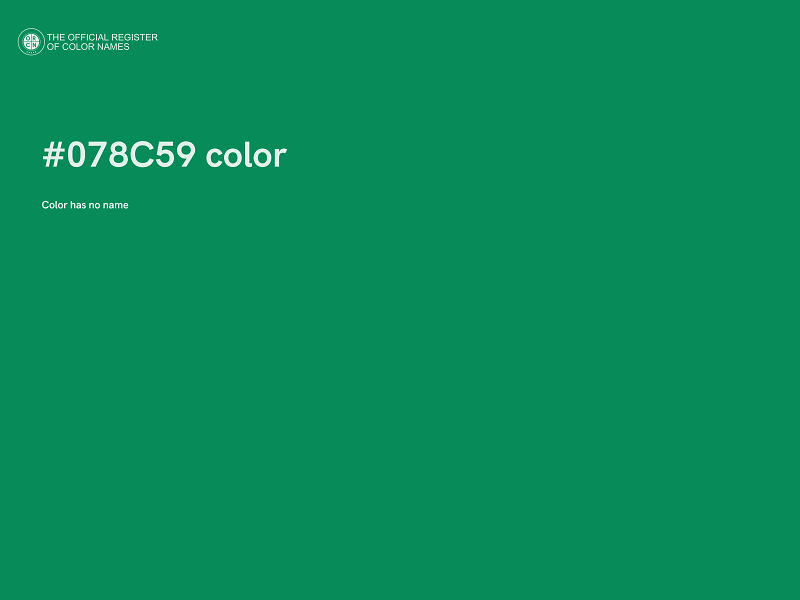 #078C59 color image