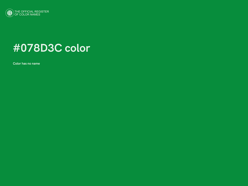 #078D3C color image