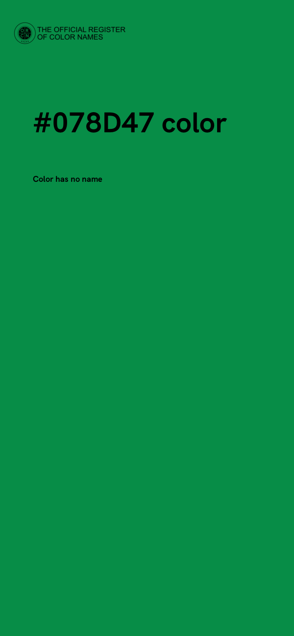 #078D47 color image